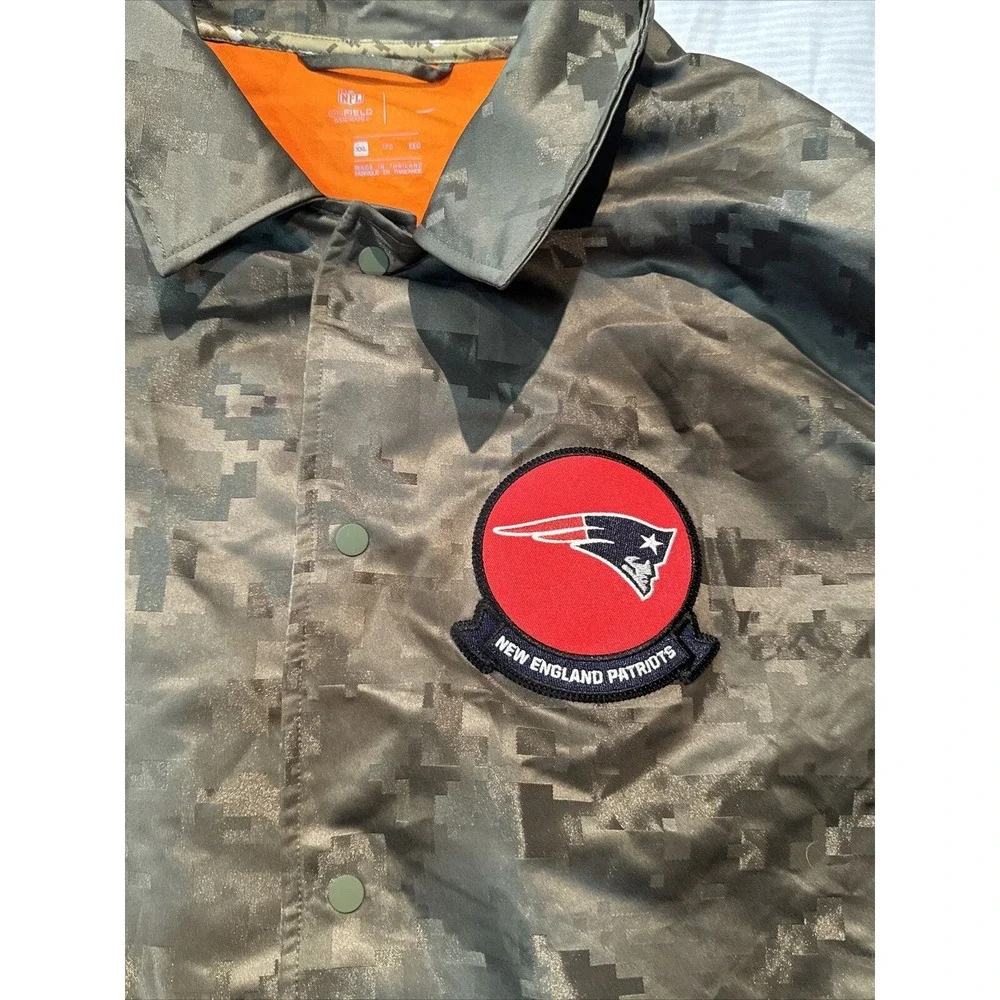 NFL New England Patriots‎ On Field Mens XXL Rain Jacket Digital Camo